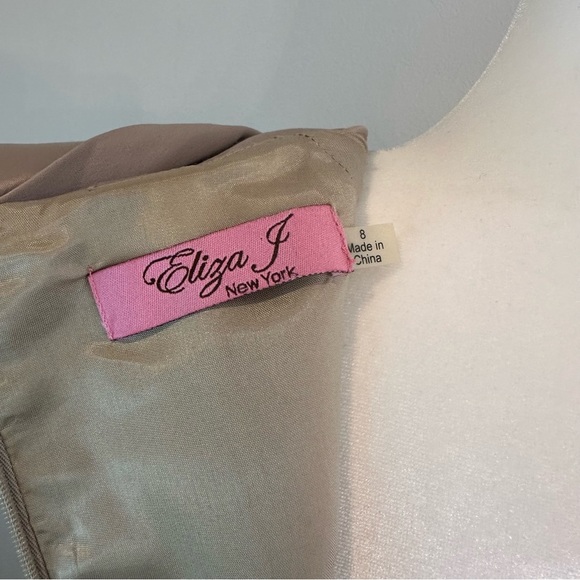 Eliza J NY Gold Mini Sleeveless Embellished Sheath Cocktail Dress Sparkle 8 - Picture 8 of 12